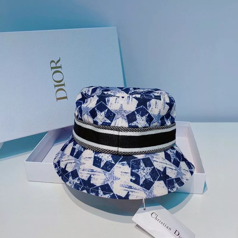 Cheap Christian Dior Bucket Hat Etoile Motif Cotton Blue 0113 Luxury