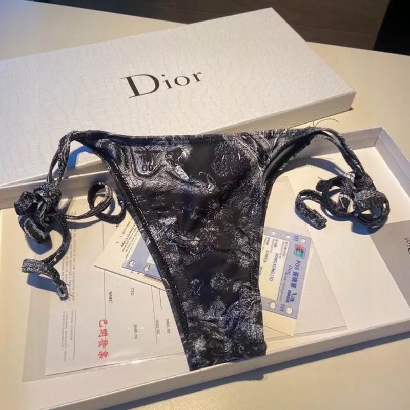 Cheap Dior Bikini Women Toile De Jouy with Bee CD Motif Lycra Black 0115 Luxury