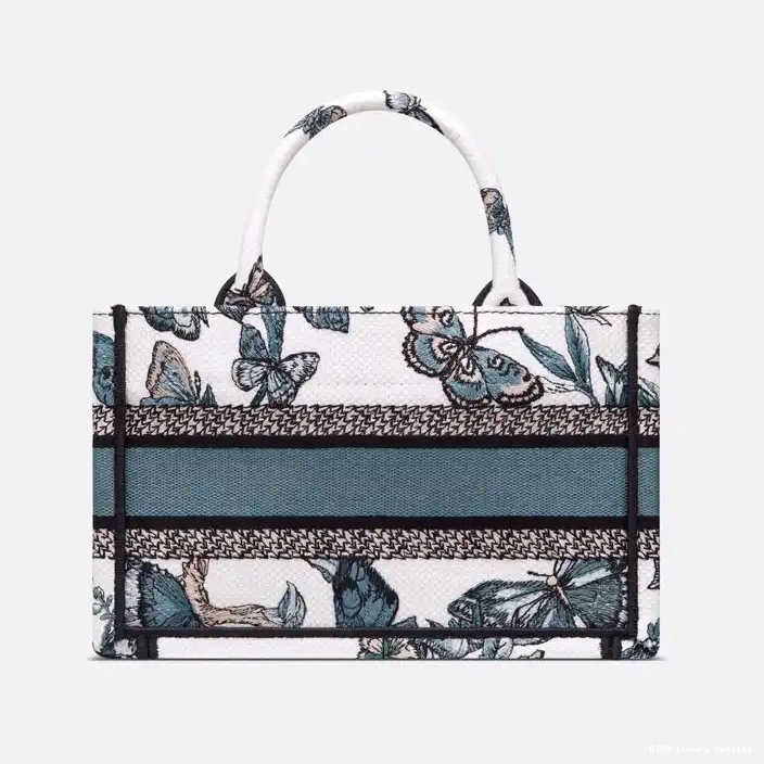 Cheap with Book Mini Tote Mexico Toile Strap Blue de Jouy Canvas White Dior Motif 0317 Luxury