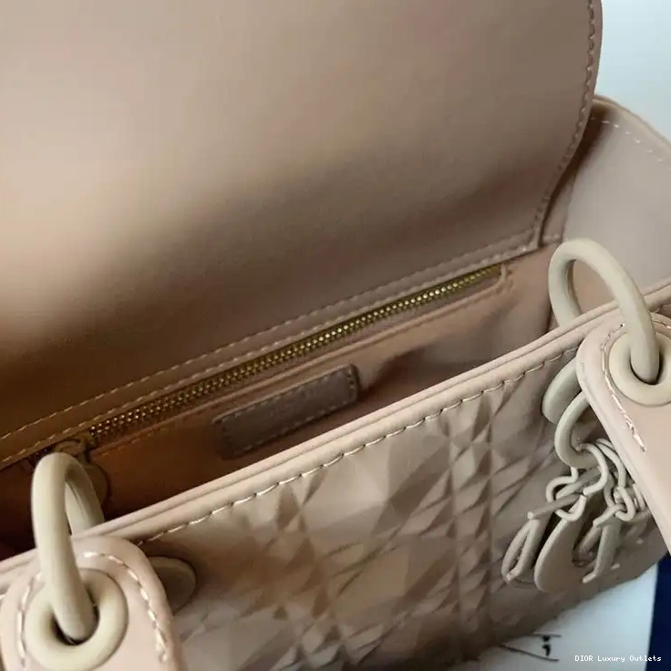 Cheap Bag Calfskin Dior Frosted Cannage Lady Ultramatte Small Apricot 0320 Luxury