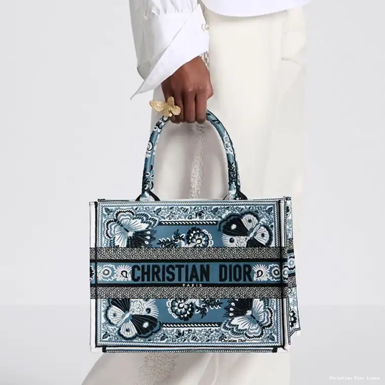 Cheap Motif Dior Canvas Butterfly Bandana Blue Tote Book 0316 Luxury