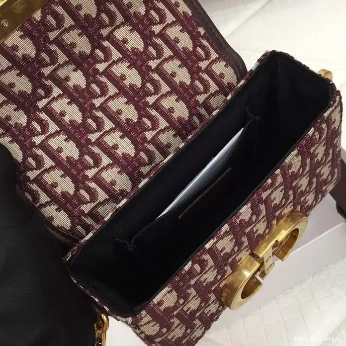 Cheap Canvas 30 Motif Dior Burgundy Oblique Montaigne Bag Box 0317 Luxury