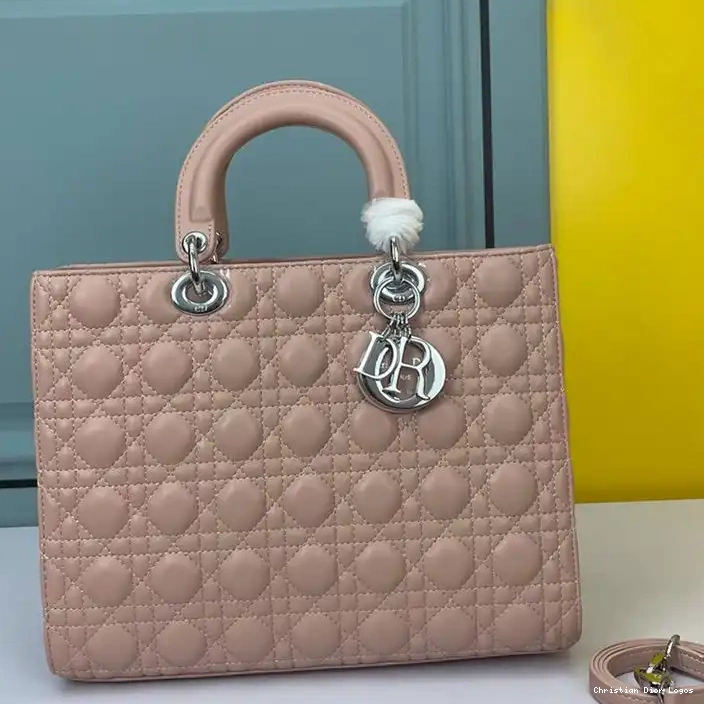 Cheap Silver Dior Lady Lambskin Bag Large Cannage Pink 0316 Luxury