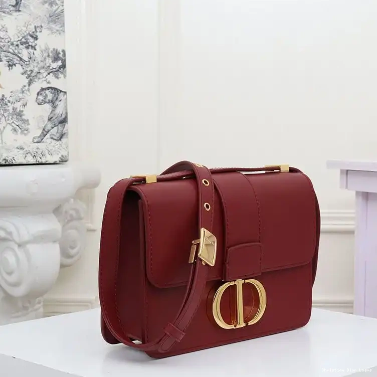 Cheap Dior Montaigne Box Calfskin 30 Bag Burgundy 0322 Luxury