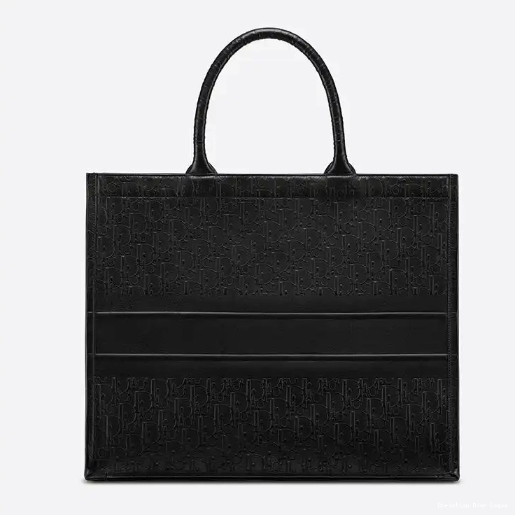 Cheap Book Embossed Tote Calfskin Oblique Dior Black 0322 Luxury