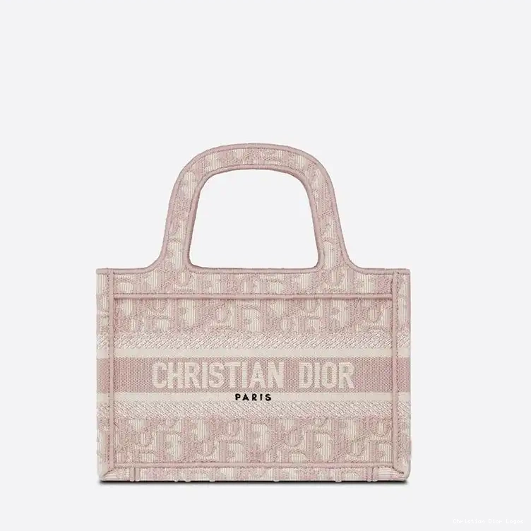 Tote Dior Book Pink Canvas Mini Motif Oblique 0321 Luxury