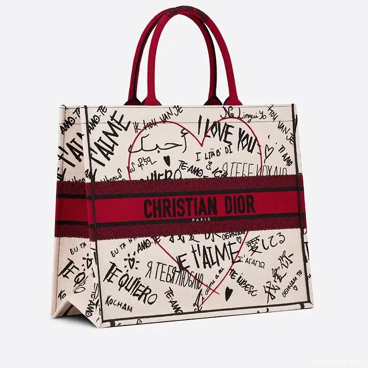Cheap Book Canvas Dioramour Motif White Tote Graffiti Dior 0315 Luxury