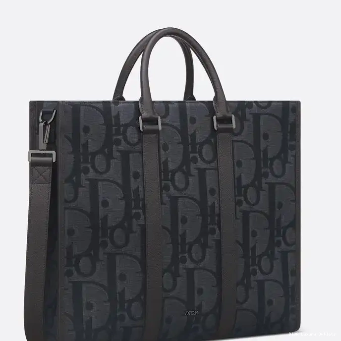 Cheap Black Motif Maxi East-West Canvas Dior Tote Oblique 0320 Luxury