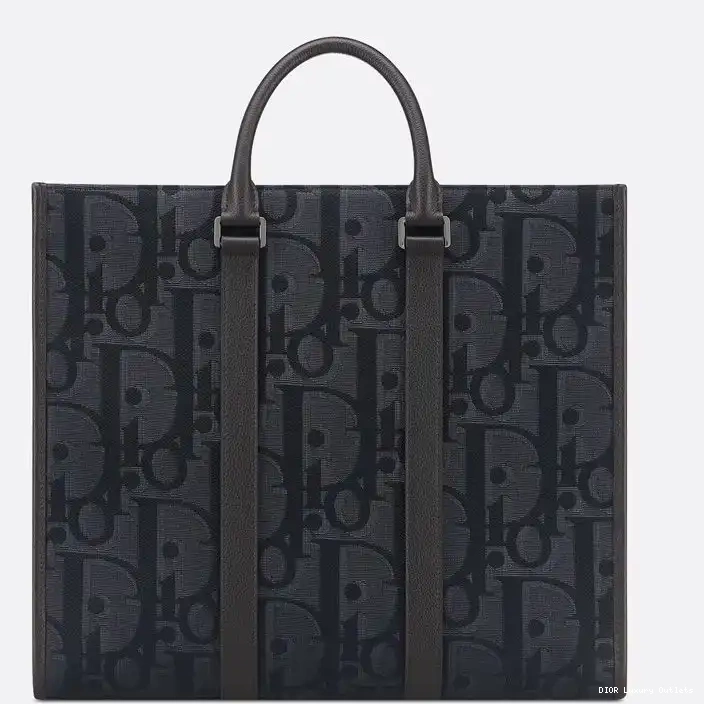 Cheap Black Motif Maxi East-West Canvas Dior Tote Oblique 0320 Luxury
