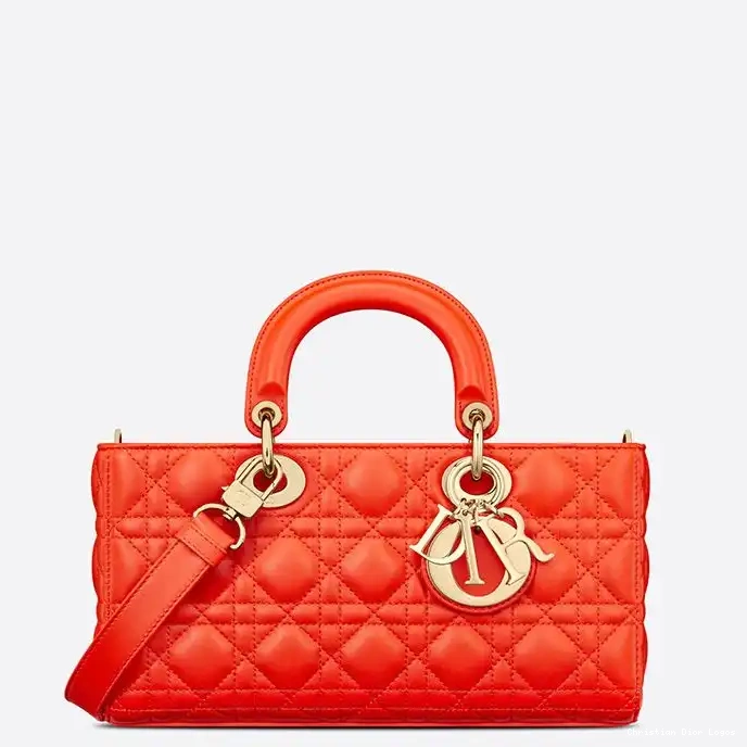 Cannage Orange Medium Lambskin Lady Bag D-Joy 0315 Luxury
