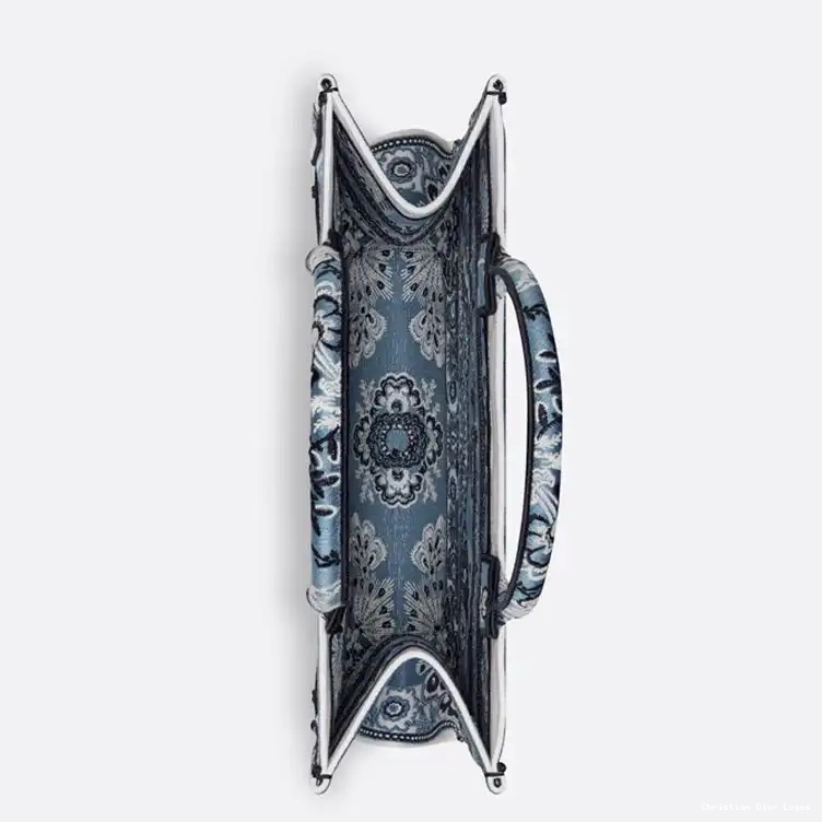 Cheap Motif Dior Canvas Butterfly Bandana Blue Tote Book 0316 Luxury