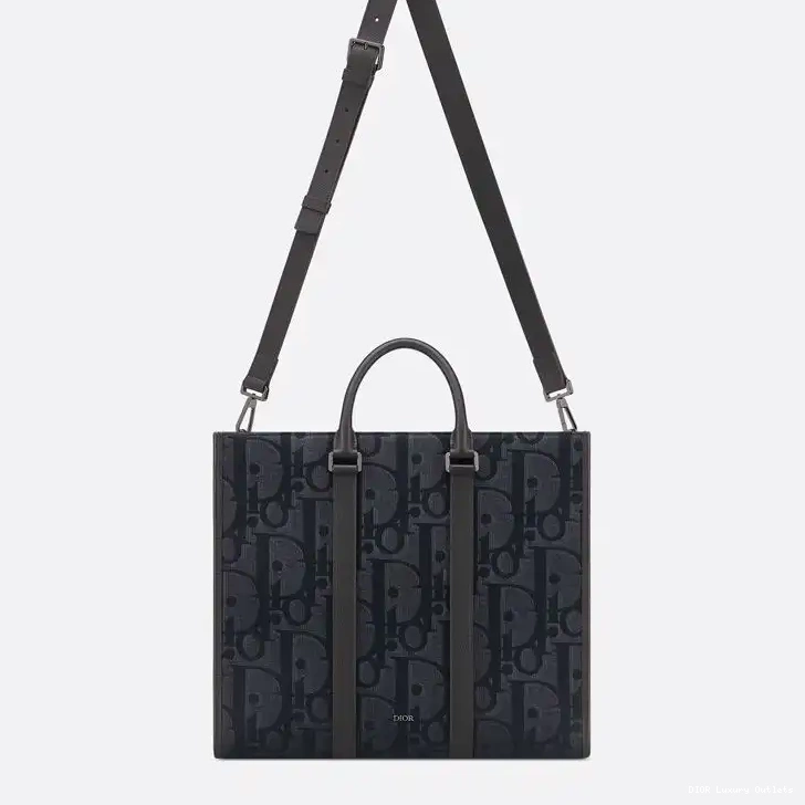 Cheap Black Motif Maxi East-West Canvas Dior Tote Oblique 0320 Luxury
