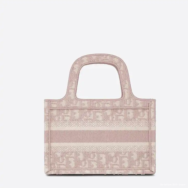 Cheap Tote Dior Book Pink Canvas Mini Motif Oblique 0321 Luxury