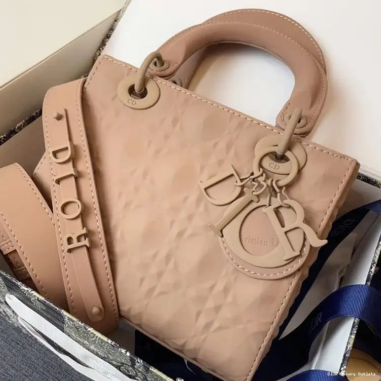 Bag Calfskin Dior Frosted Cannage Lady Ultramatte Small Apricot 0320 Luxury