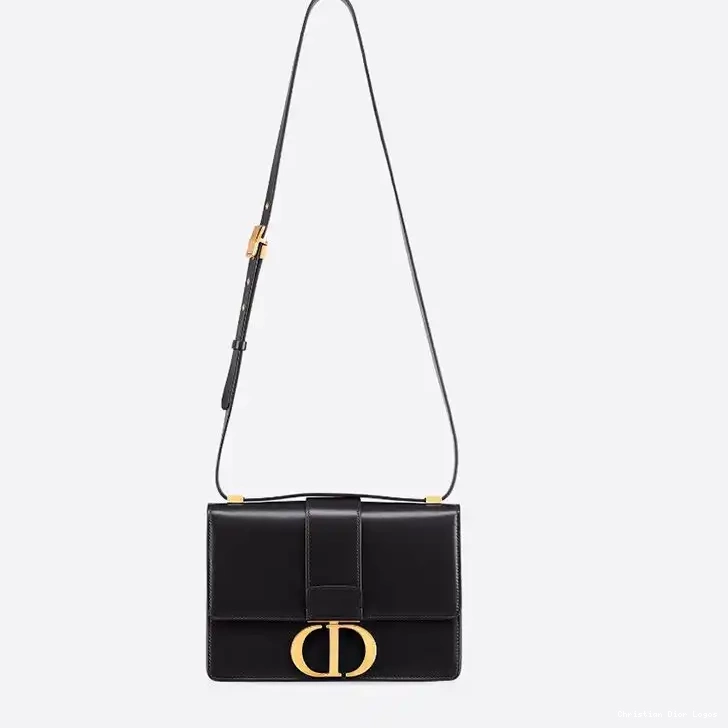 Cheap Calfskin 30 Box Montaigne Dior Black Bag 0322 Luxury