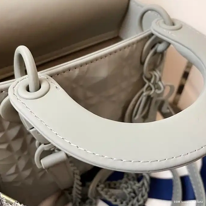 Cheap Bag Cannage Grey Dior Calfskin Lady Frosted Ultramatte Mini 0320 Luxury