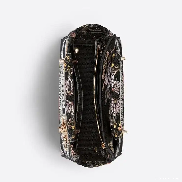 Cheap Jardin D-lite Motif Black Lady Canvass Bag Botanique Medium 0317 Luxury