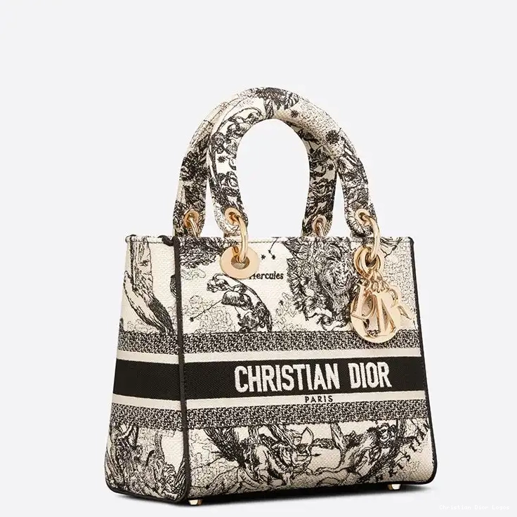 Cheap de White Bag Zodiac Medium Toile Lady Canvas D-lite Jouy Motif 0316 Luxury