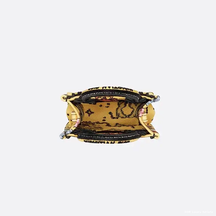 Cheap Canvas Yellow Book Pixel Dior Miniature Tote Zodiac Motif 0319 Luxury