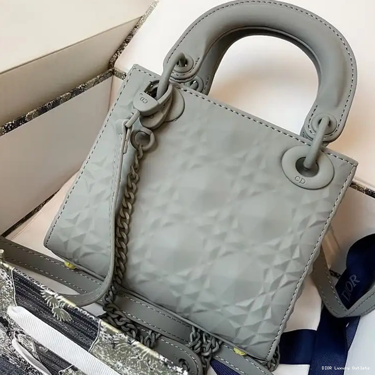 Cheap Bag Cannage Grey Dior Calfskin Lady Frosted Ultramatte Mini 0320 Luxury