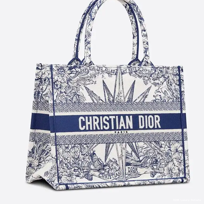 Cheap Blue Reve Book d'Infini Motif Tote Canvas Dior 0317 Luxury